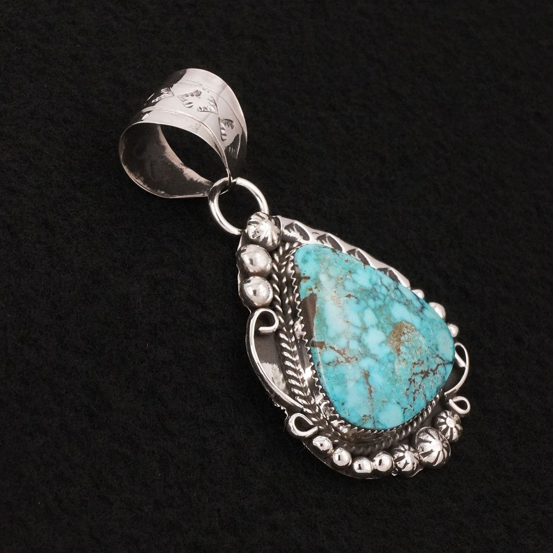 Phil Nez Turquoise & Sterling Silver Pendant