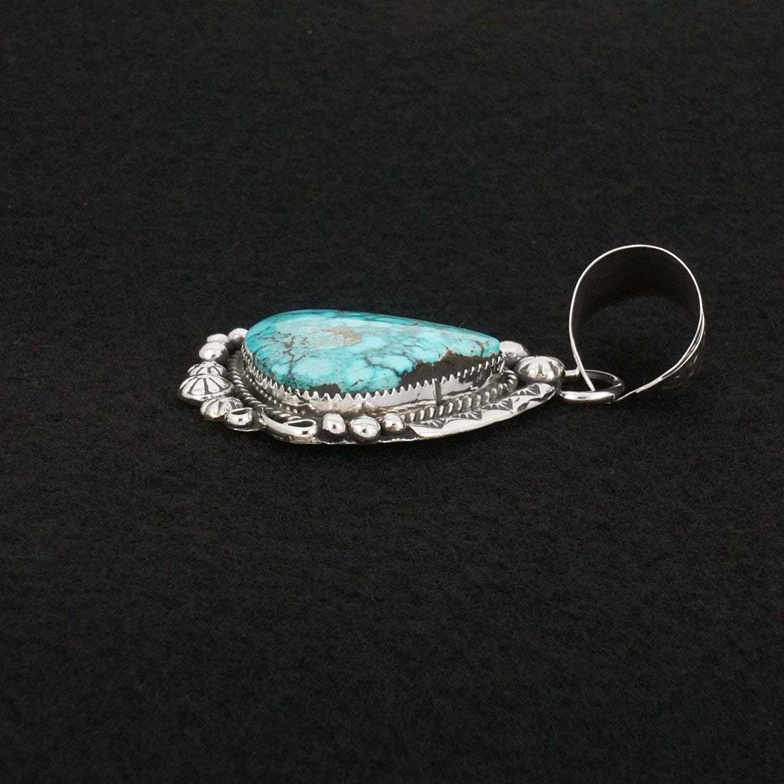Phil Nez Turquoise & Sterling Silver Pendant