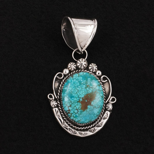 Phil Nez Turquoise & Sterling Silver Pendant