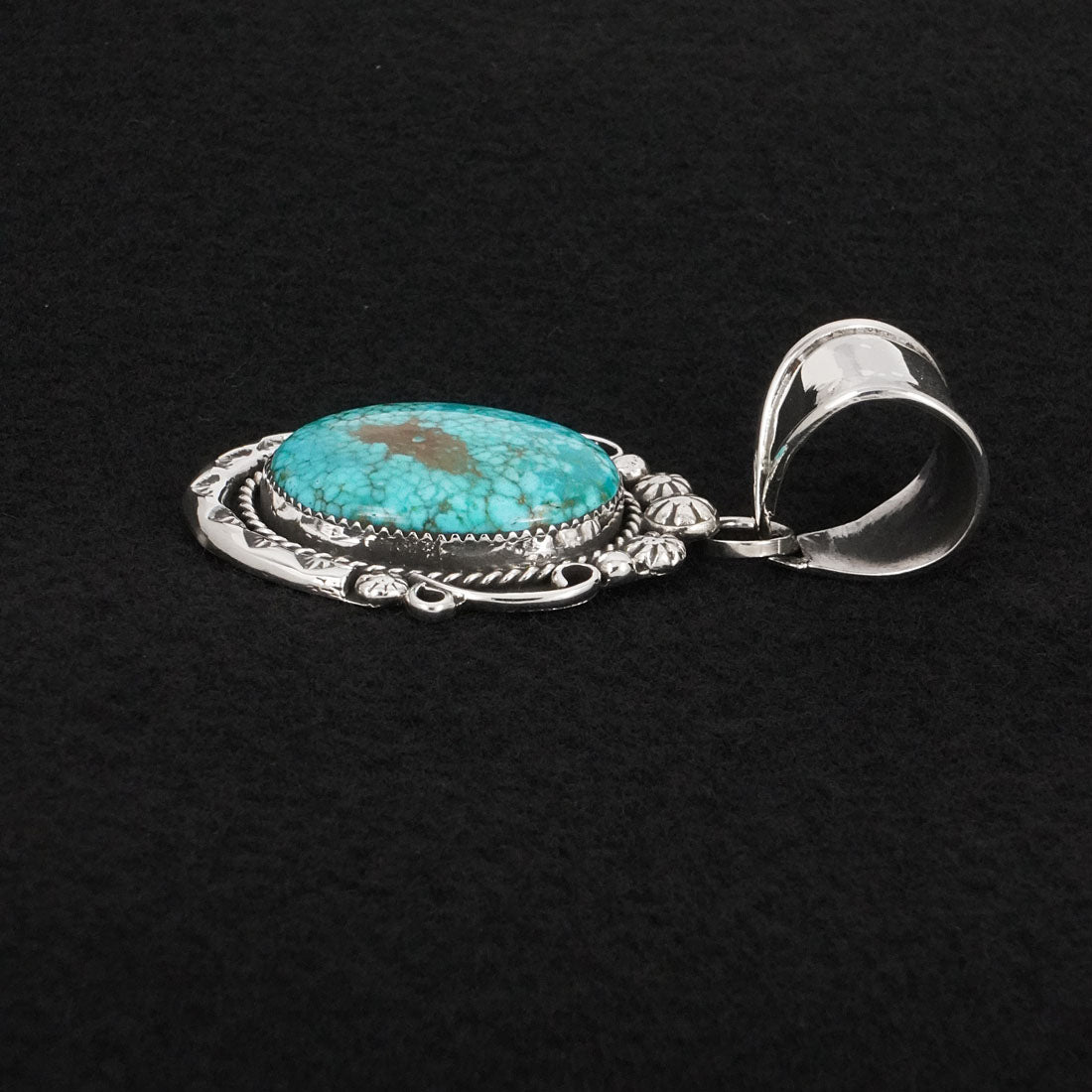 Phil Nez Turquoise & Sterling Silver Pendant