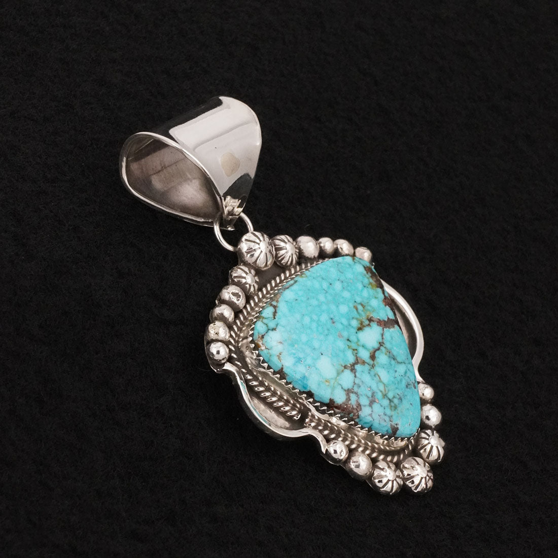 Phil Nez Turquoise & Sterling Silver Pendant