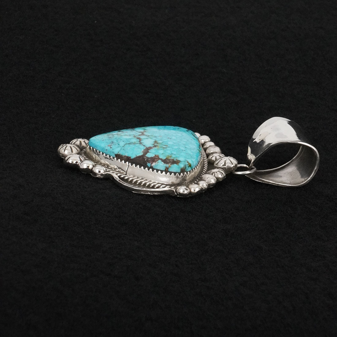 Phil Nez Turquoise & Sterling Silver Pendant