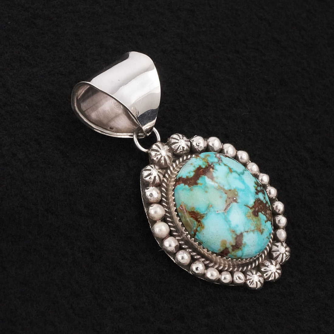 Phil Nez Turquoise & Sterling Silver Pendant