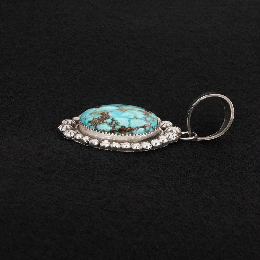 Phil Nez Turquoise & Sterling Silver Pendant