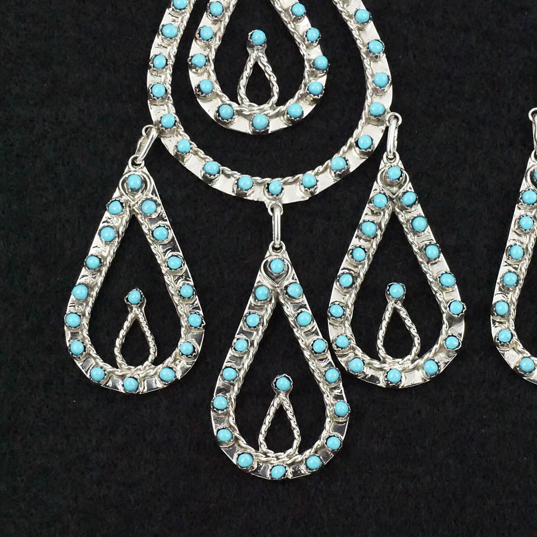 Wayne Johnson Turquoise & Sterling Silver Necklace & Earrings