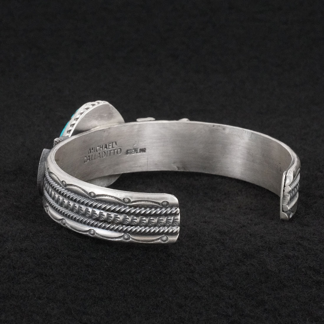 Michael Calladitto Turquoise & Sterling Silver Bracelet