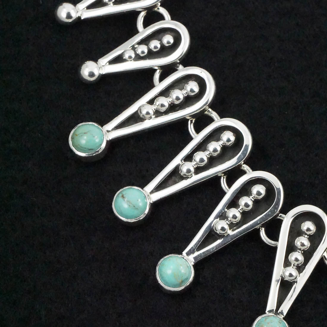 Jonathan Nez Turquoise & Sterling Silver Necklace & Earrings Set