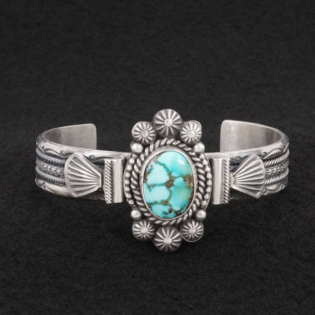 Michael Calladitto Turquoise & Sterling Silver Bracelet