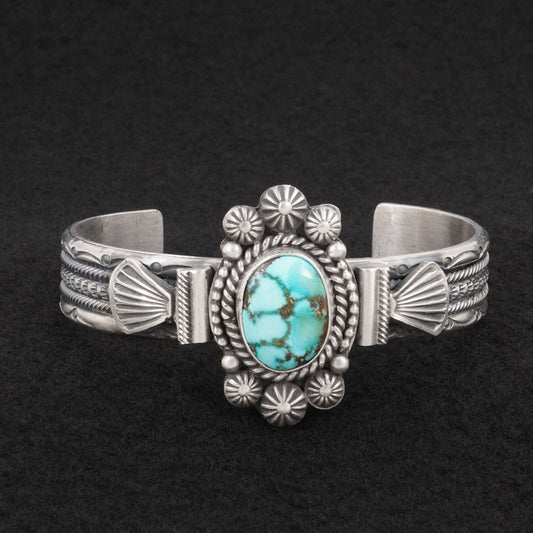 Michael Calladitto Turquoise & Sterling Silver Bracelet