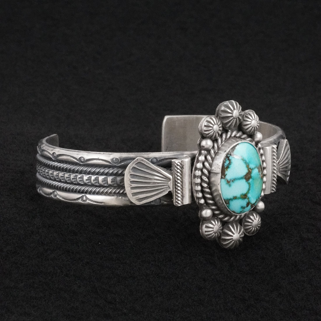 Michael Calladitto Turquoise & Sterling Silver Bracelet