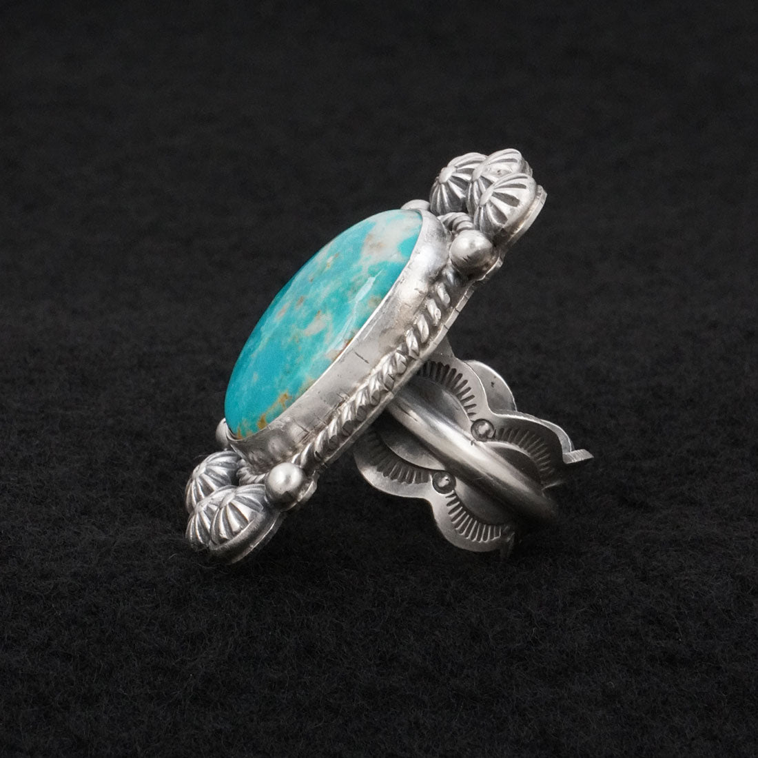 Michael Calladitto Turquoise & Sterling Silver Ring Size 7