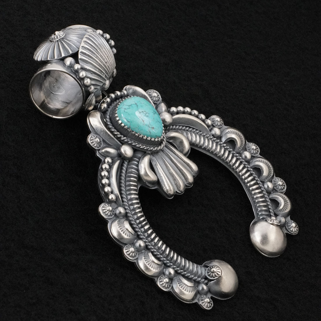 Delbert Gordon Turquoise & Sterling Silver Naja Pendant