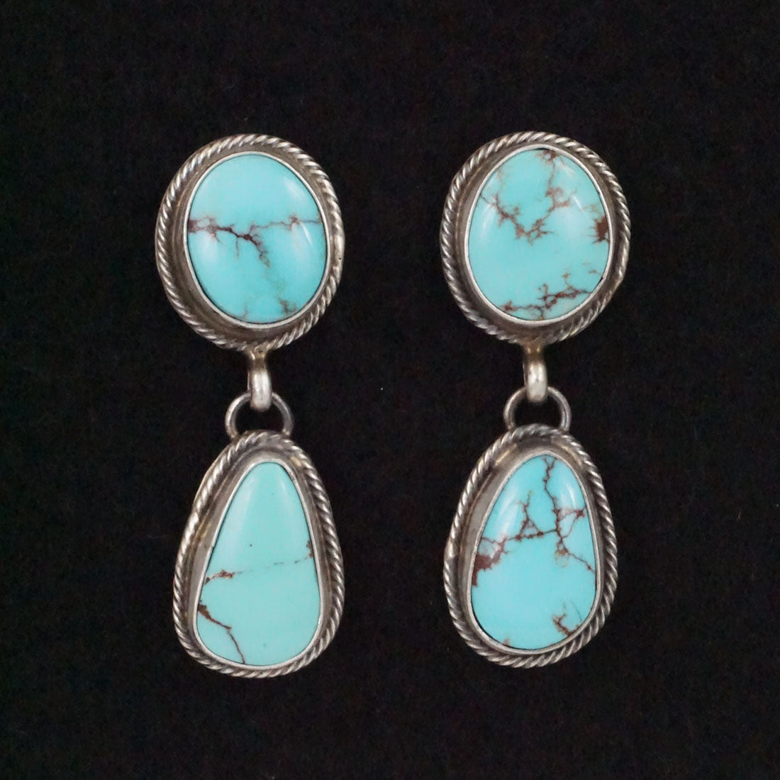 Kathleen Chavez Turquoise & Sterling Silver Earrings