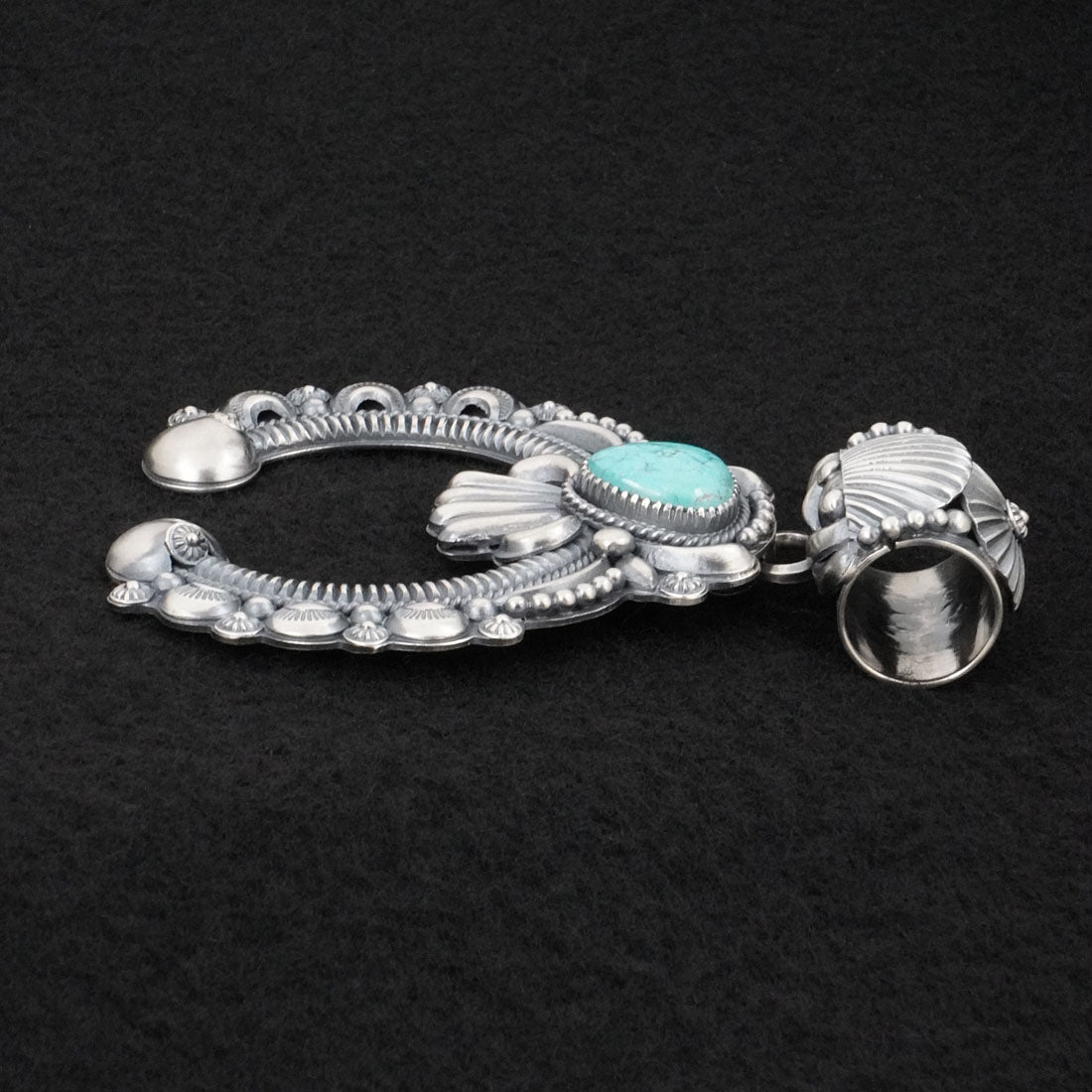 Delbert Gordon Turquoise & Sterling Silver Naja Pendant