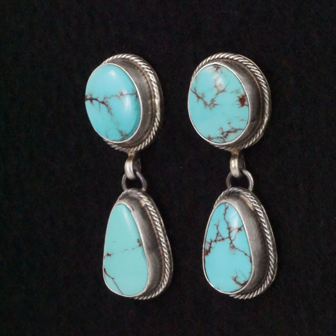 Kathleen Chavez Turquoise & Sterling Silver Earrings