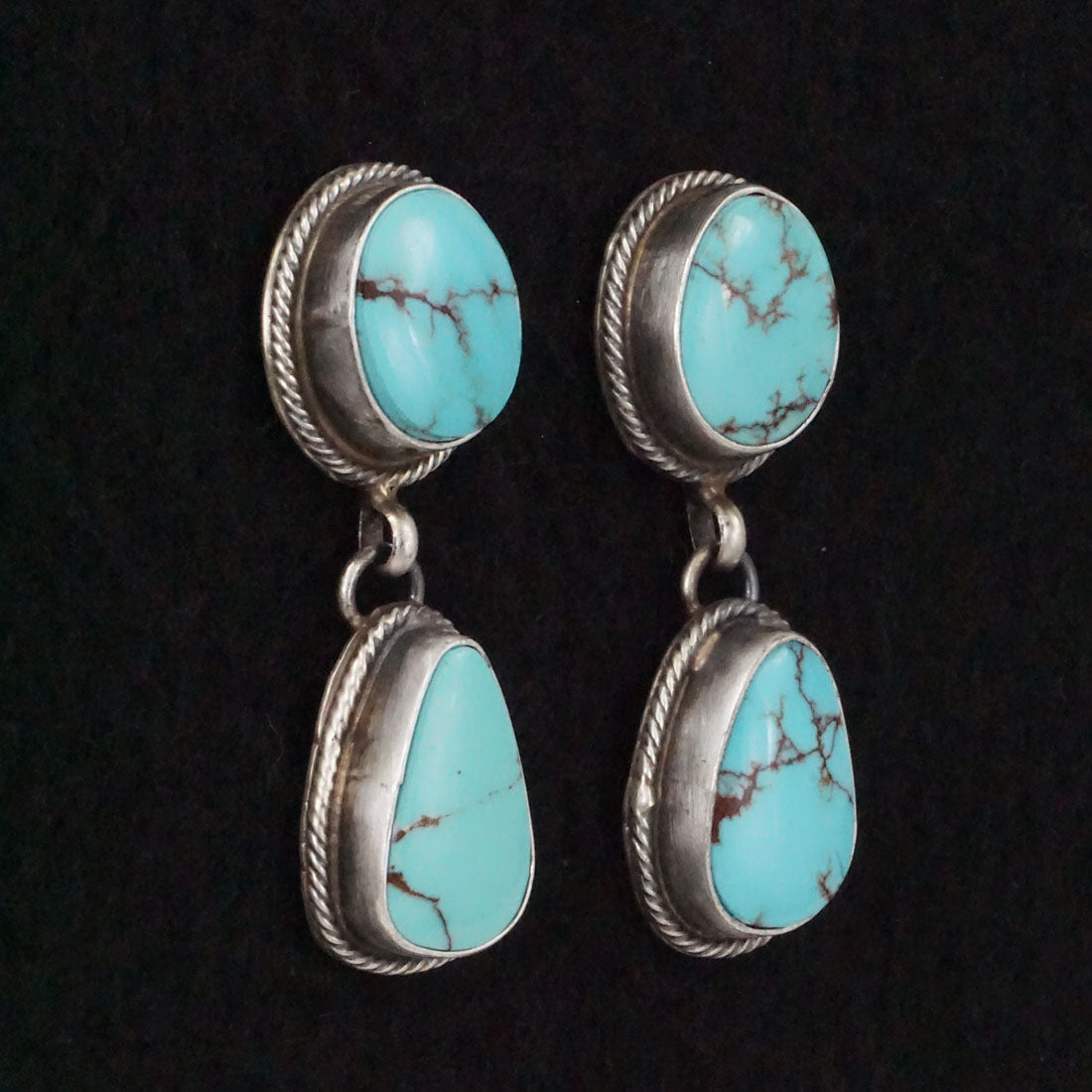 Kathleen Chavez Turquoise & Sterling Silver Earrings