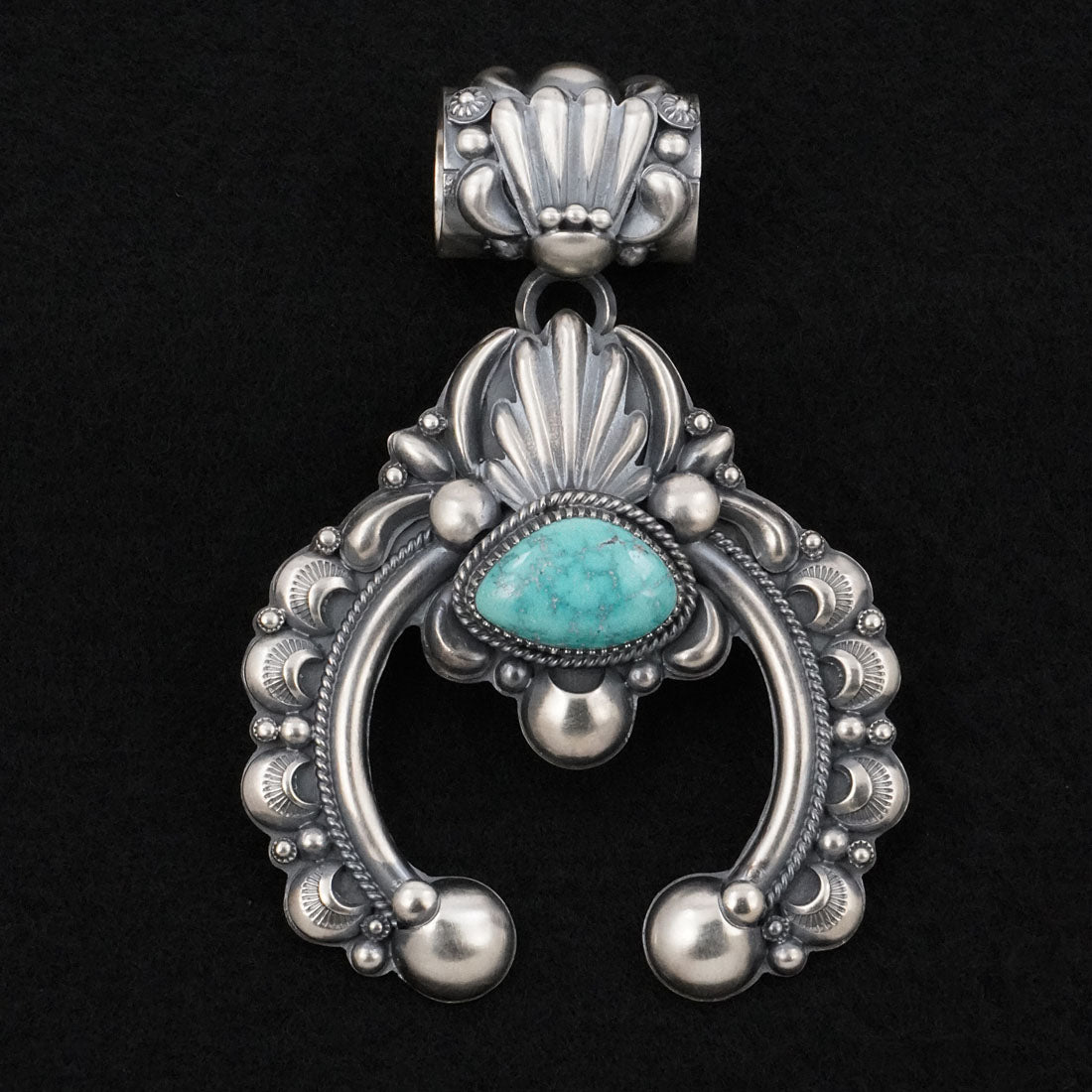 Delbert Gordon Turquoise & Sterling Silver Naja Pendant