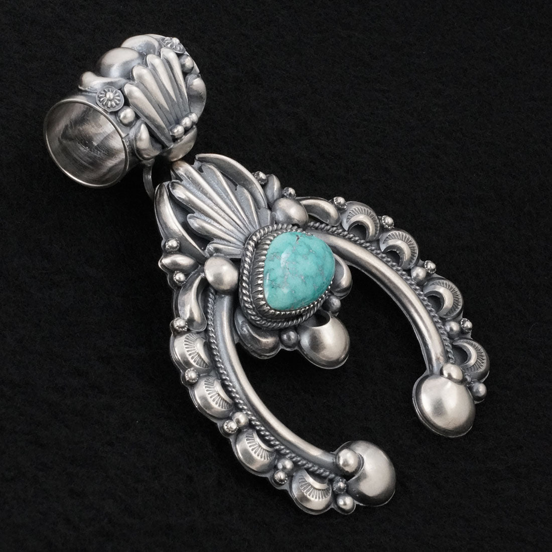 Delbert Gordon Turquoise & Sterling Silver Naja Pendant