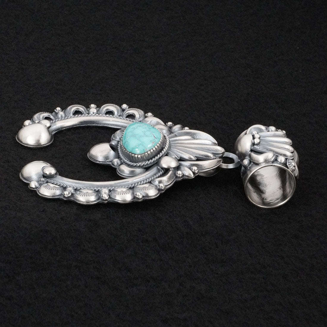 Delbert Gordon Turquoise & Sterling Silver Naja Pendant