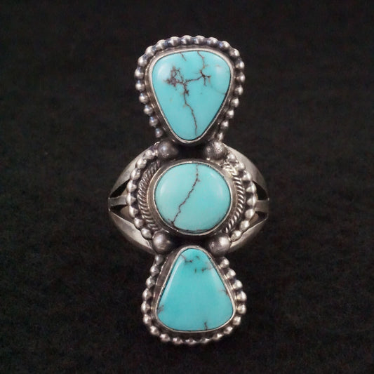 Darrin Livingston Turquoise & Sterling Silver Ring Size 9