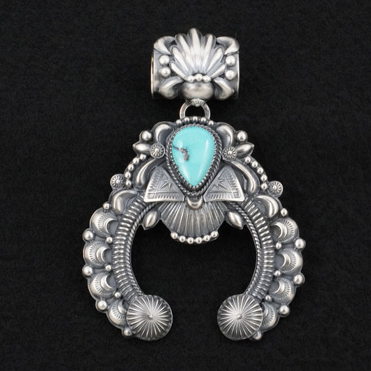 Delbert Gordon Turquoise & Sterling Silver Naja Pendant