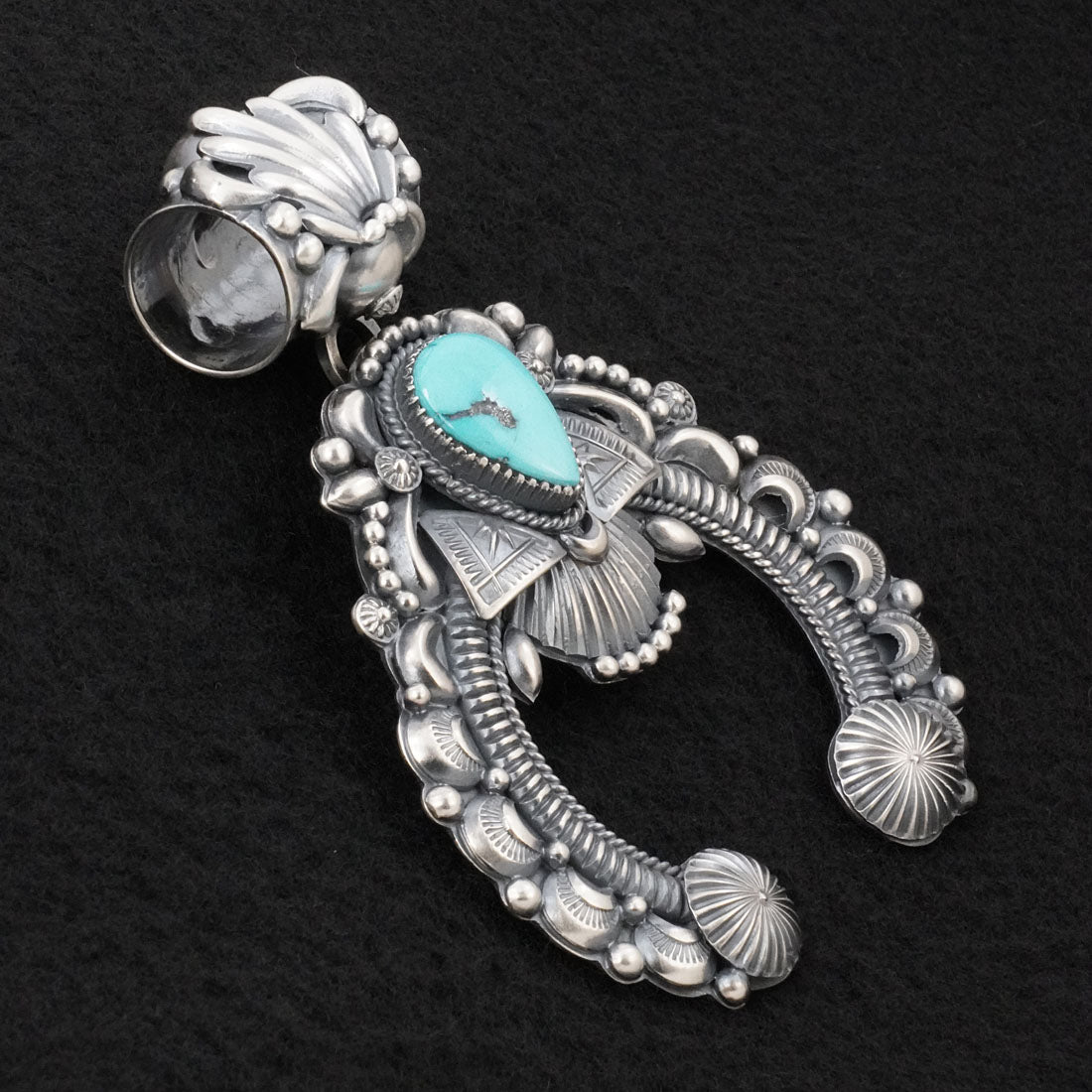 Delbert Gordon Turquoise & Sterling Silver Naja Pendant