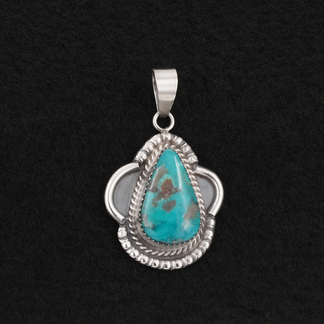 Leslie Nez Turquoise & Sterling Silver Pendant
