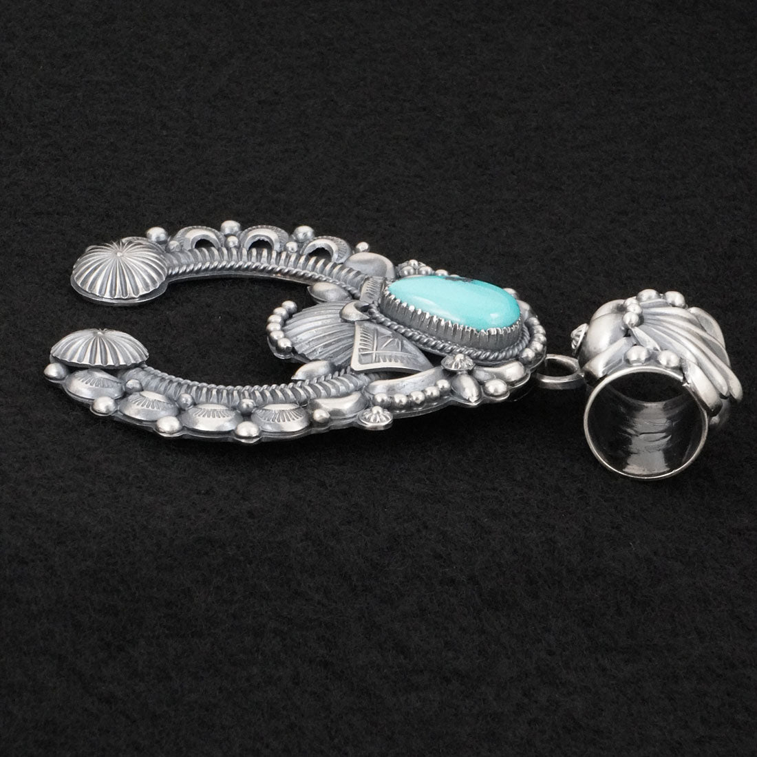 Delbert Gordon Turquoise & Sterling Silver Naja Pendant