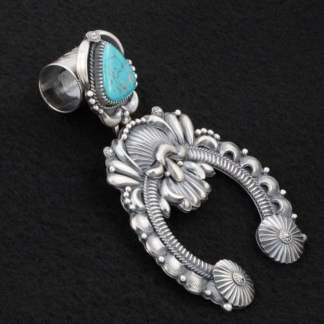 Delbert Gordon Turquoise & Sterling Silver Naja Pendant