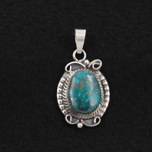 Leslie Nez Turquoise & Sterling Silver Pendant