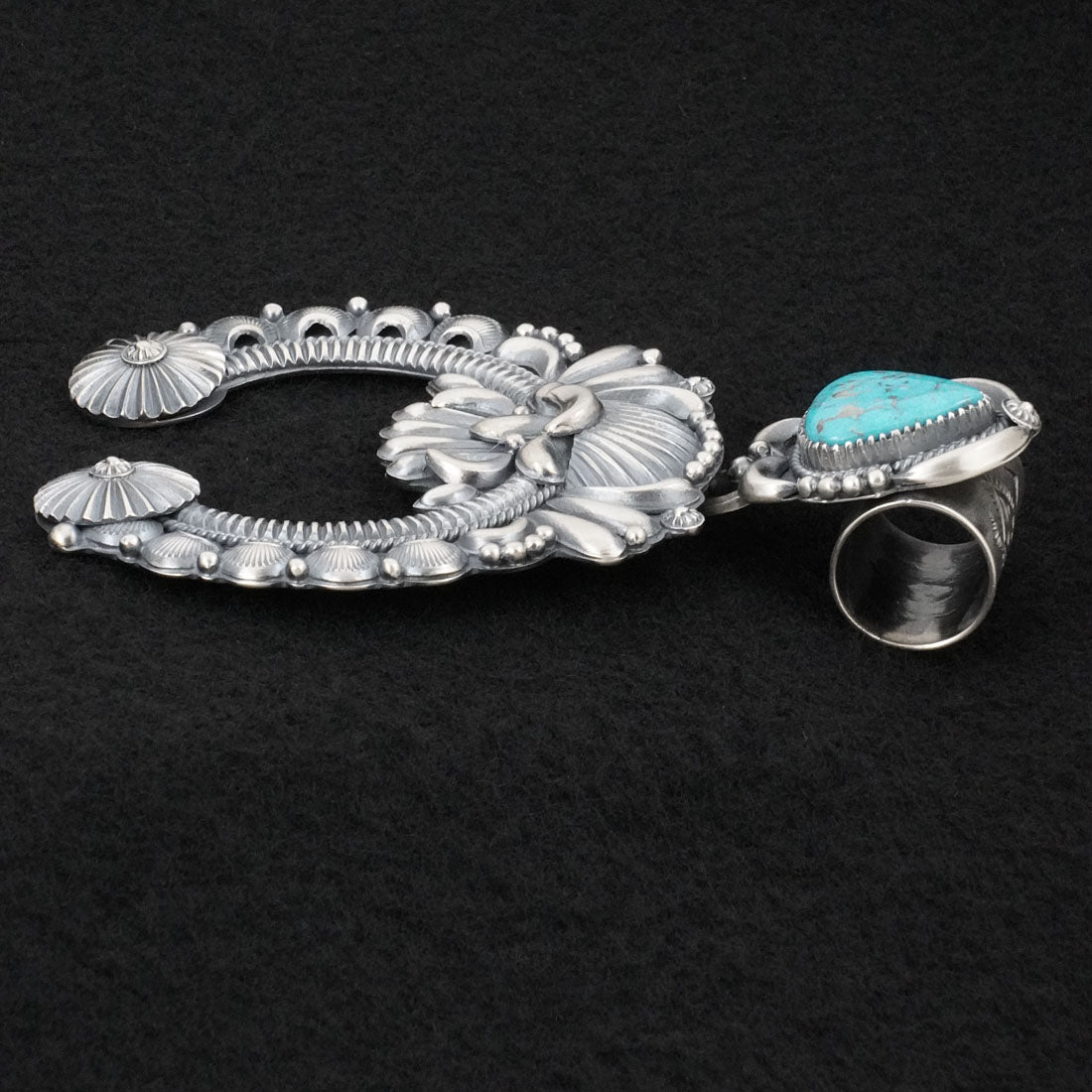 Delbert Gordon Turquoise & Sterling Silver Naja Pendant