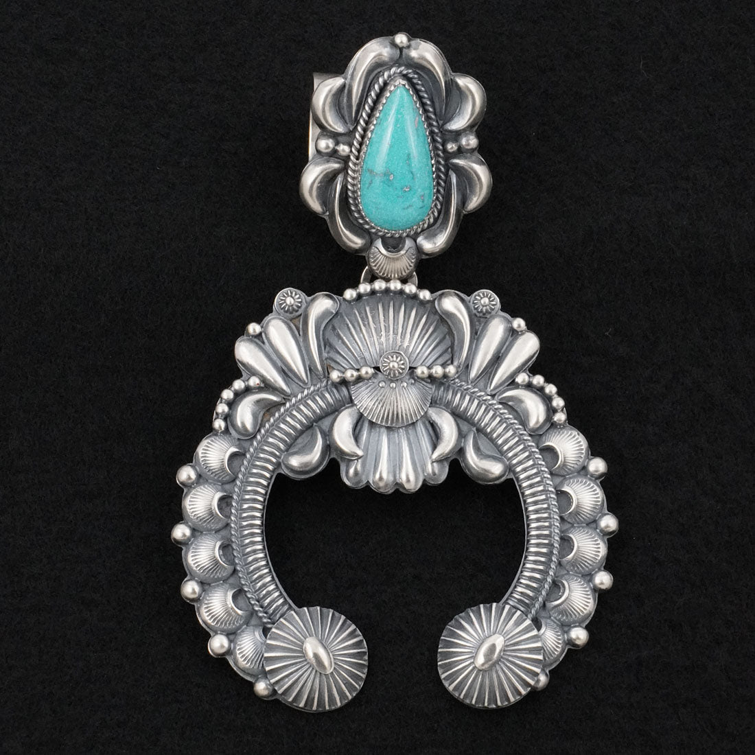 Delbert Gordon Turquoise & Sterling Silver Naja Pendant