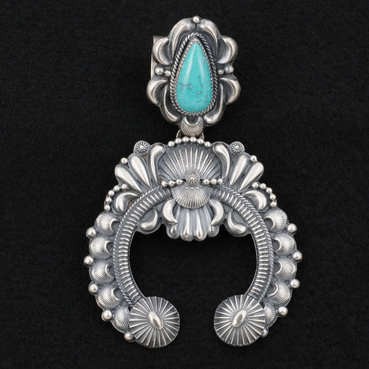 Delbert Gordon Turquoise & Sterling Silver Naja Pendant