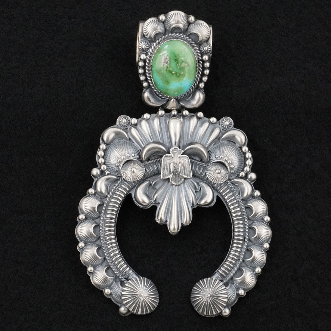 Delbert Gordon Turquoise & Sterling Silver Naja Pendant