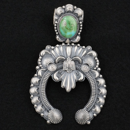Delbert Gordon Turquoise & Sterling Silver Naja Pendant