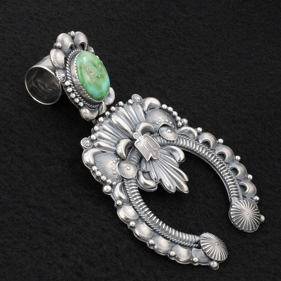 Delbert Gordon Turquoise & Sterling Silver Naja Pendant