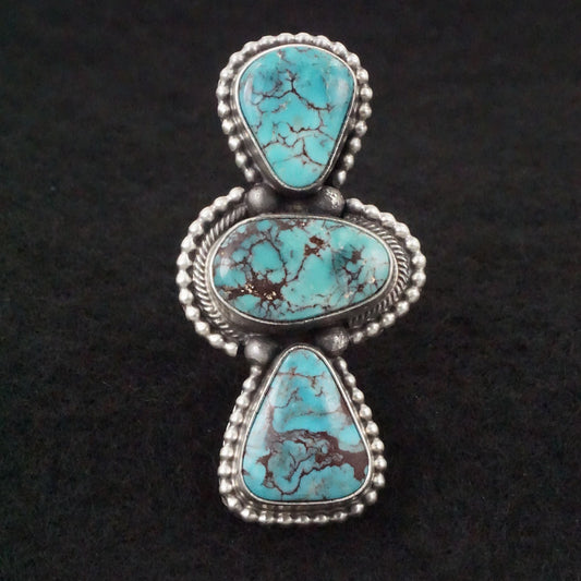 Darrin Livingston Turquoise & Sterling Silver Ring Size 8