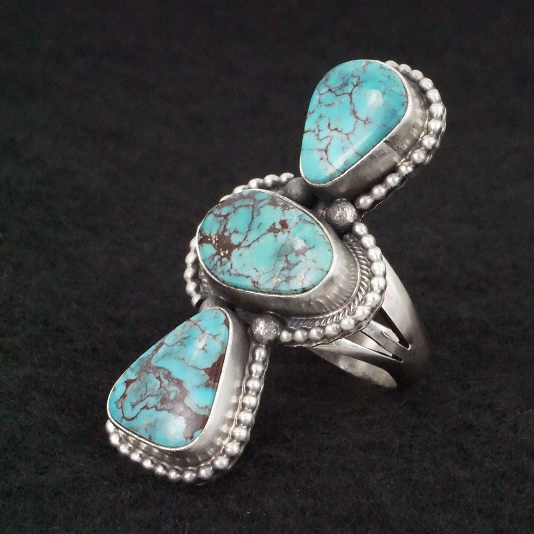 Darrin Livingston Turquoise & Sterling Silver Ring Size 8