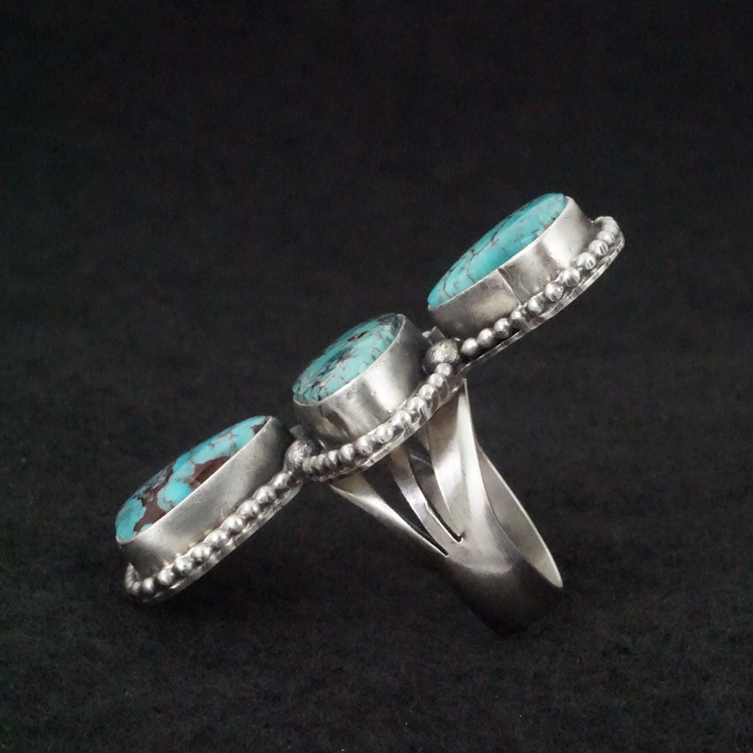 Darrin Livingston Turquoise & Sterling Silver Ring Size 8