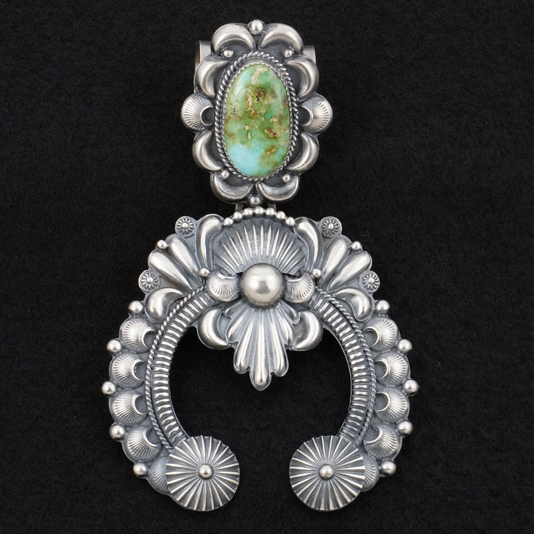 Delbert Gordon Turquoise & Sterling Silver Naja Pendant