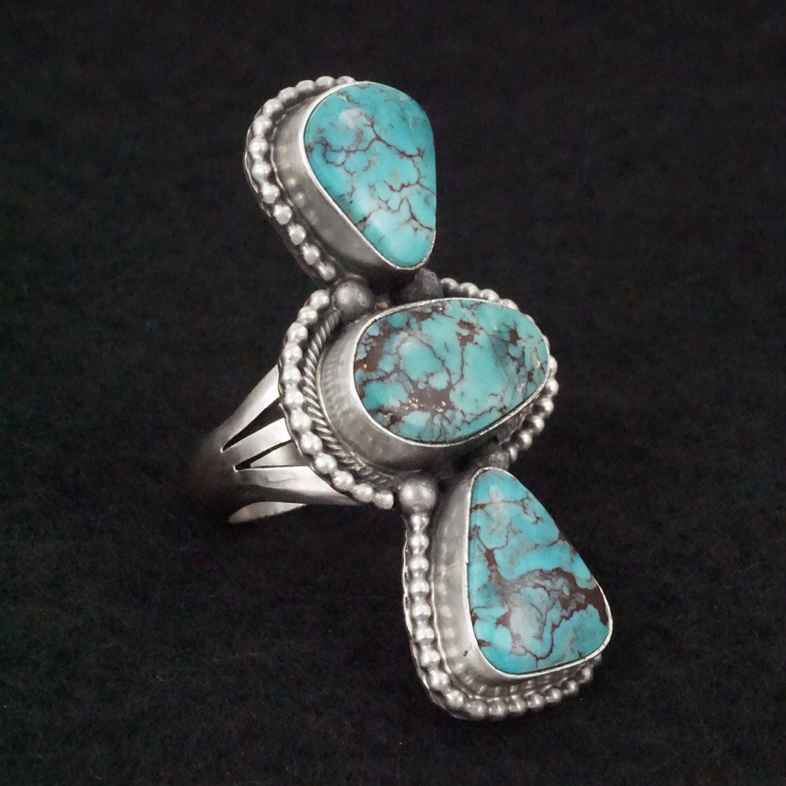 Darrin Livingston Turquoise & Sterling Silver Ring Size 8