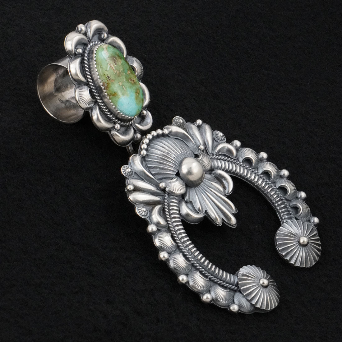 Delbert Gordon Turquoise & Sterling Silver Naja Pendant