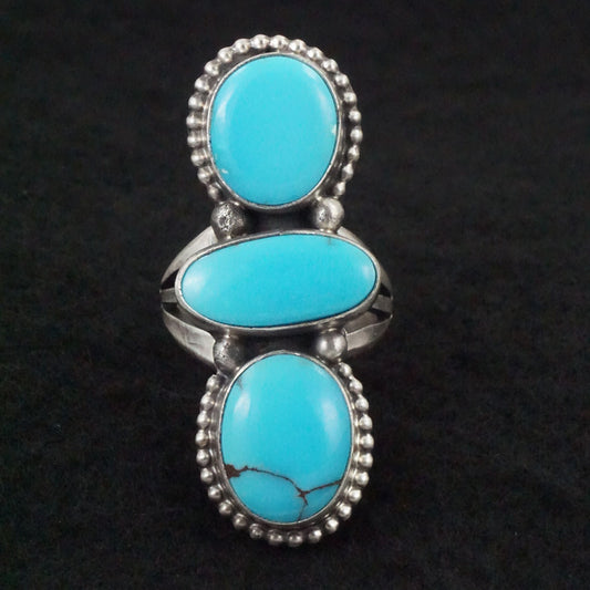 Darrin Livingston Turquoise & Sterling Silver Ring Size 8