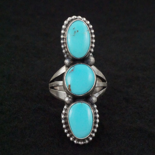 Darrin Livingston Turquoise & Sterling Silver Ring Size 7