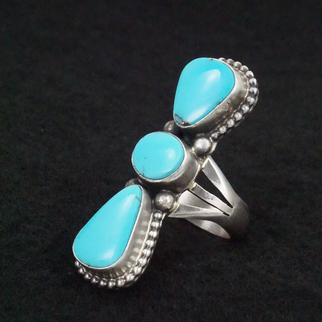 Darrin Livingston Turquoise & Sterling Silver Ring Size 7