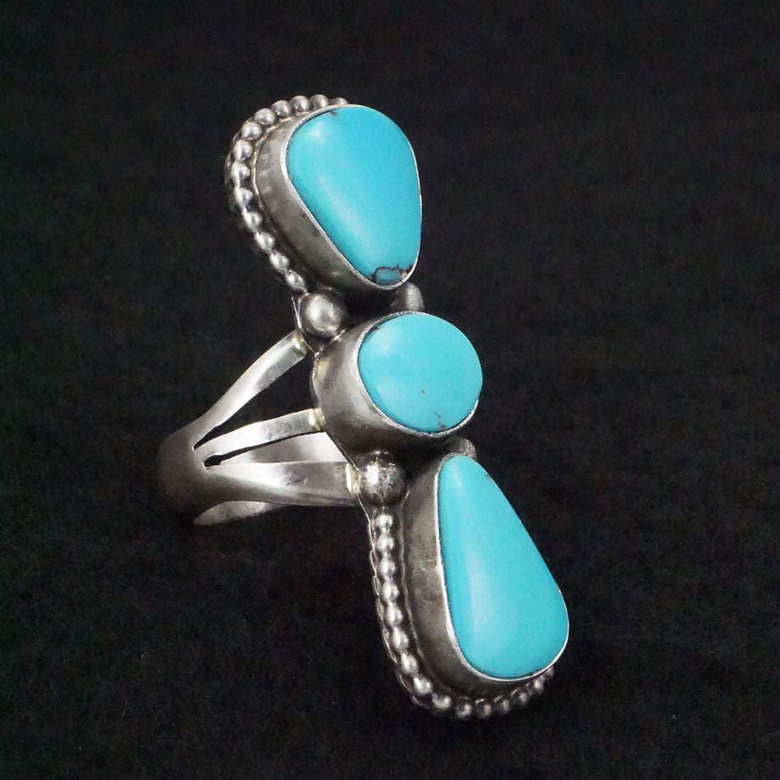 Darrin Livingston Turquoise & Sterling Silver Ring Size 7