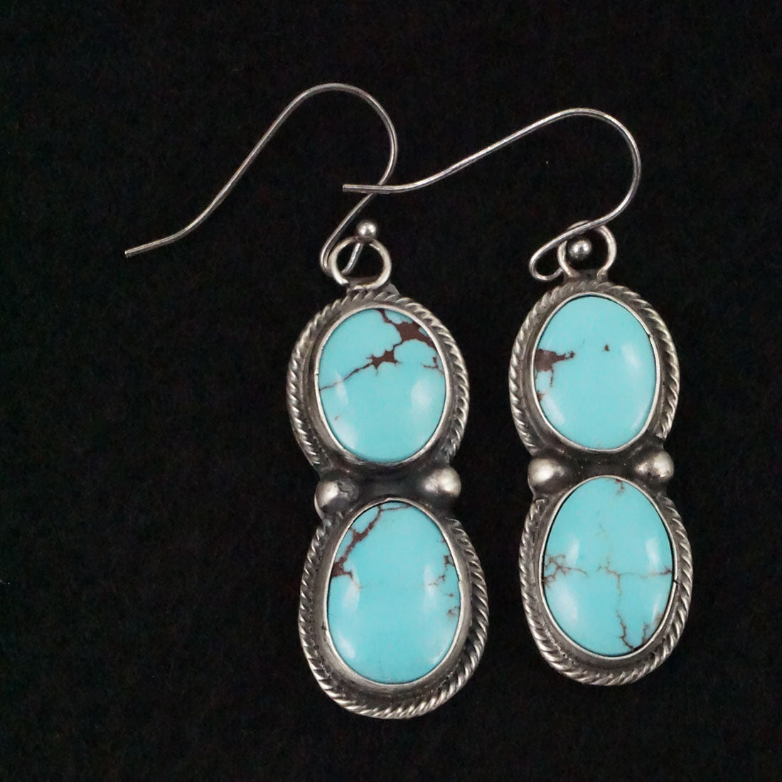 Bobby Johnson Turquoise & Sterling Silver Earrings & Pendant