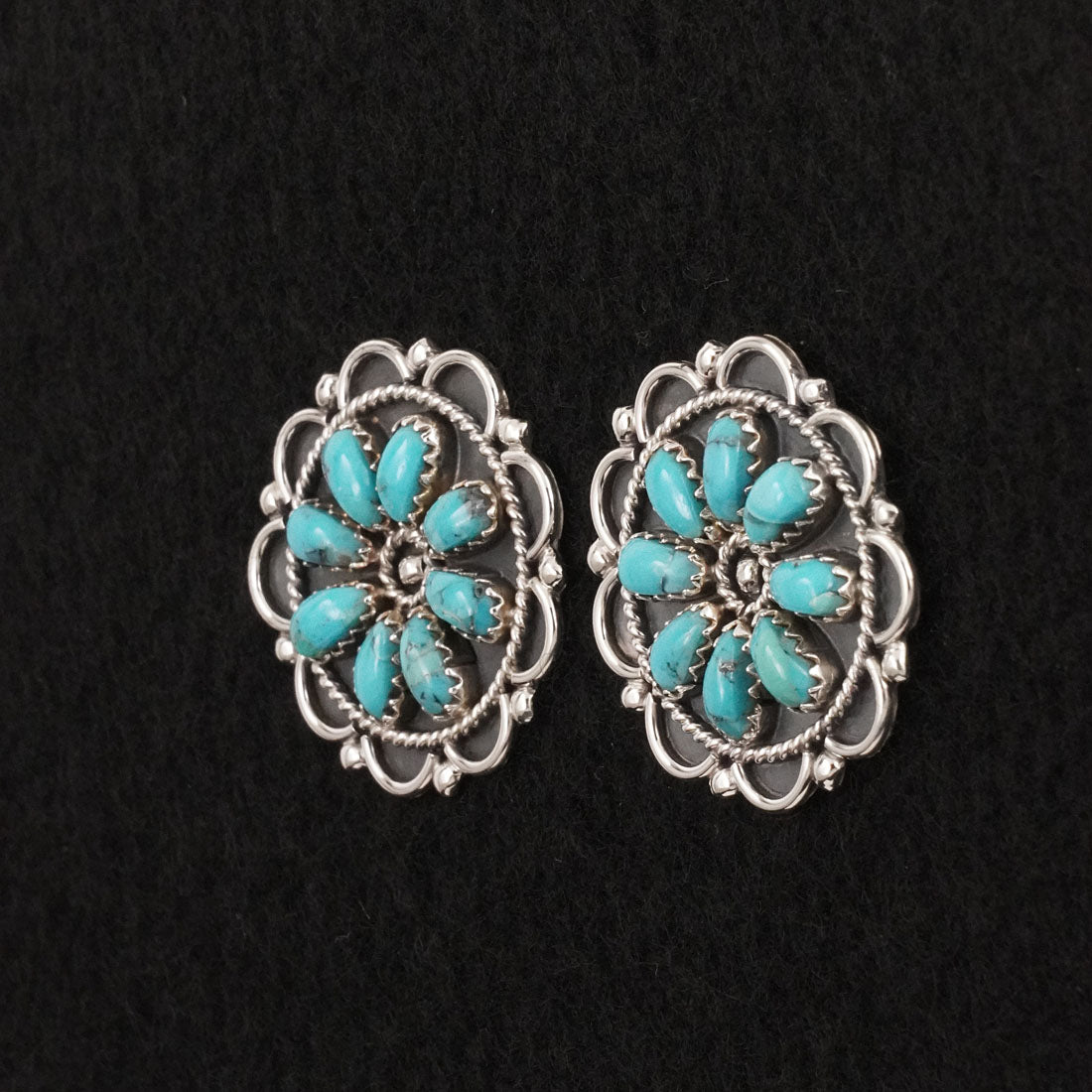 Gerald Mitchell Turquoise & Sterling Silver Earrings