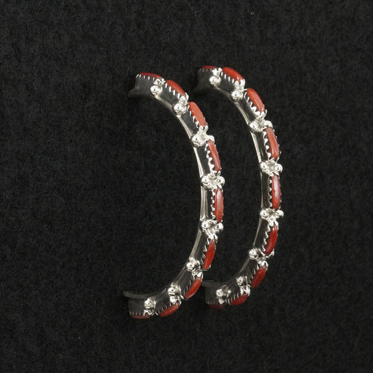 Murray Hannaweeka Coral & Sterling Silver Earrings