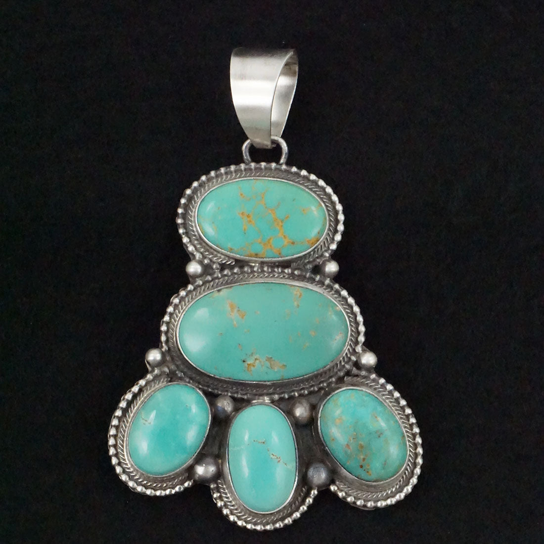 Kathleen Chavez Turquoise & Sterling Silver Earrings & Pendant